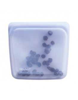 STASHER白金矽膠密封袋：方形-粉紫