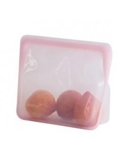 Stasher 站站矽膠密封食物袋(中站站)-粉紅