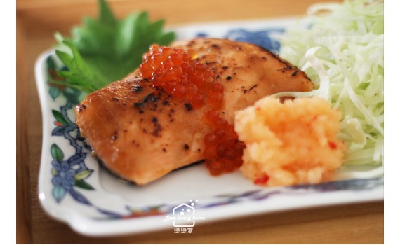 炙燒味噌鮭魚+辣椒蘿蔔泥
