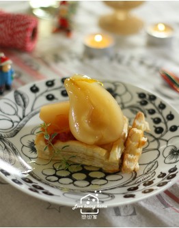節令料理系列09：果香珍珠蝦沙拉+酥皮雞湯派+牛肝菌鮮蔬湯+檸檬香料洋梨塔