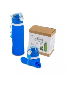捲捲矽水瓶750ml-湛海藍