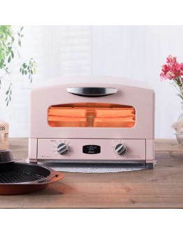 日本千石阿拉丁「專利0.2秒瞬熱」4枚焼復古多用途烤箱(附烤盤)｜加贈方型烤盤