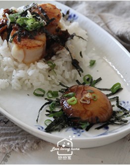 日式料理6：蘿蔔鮮魚甘露煮/干貝蓋飯二吃/珍味茸菇醬/ 抹茶栗子水羊羹